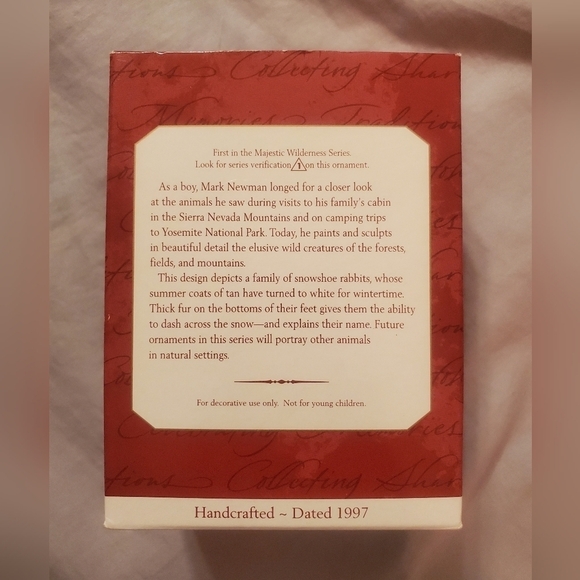 HALLMARK Keepsake Snowshoe Rabbit in Winter "Majestic Wilderness" Ornament - Picture 2 of 5